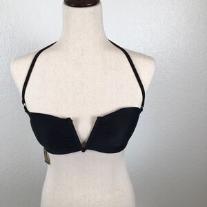 NWT Cape Juby super strappy black bikini top M